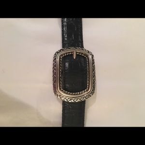 LAST CALL FOR THIS Black/Brown Belt with Silver Hardware